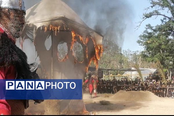 مراسم آیینی خیمه سوزان سنت هرساله مردم مشهد