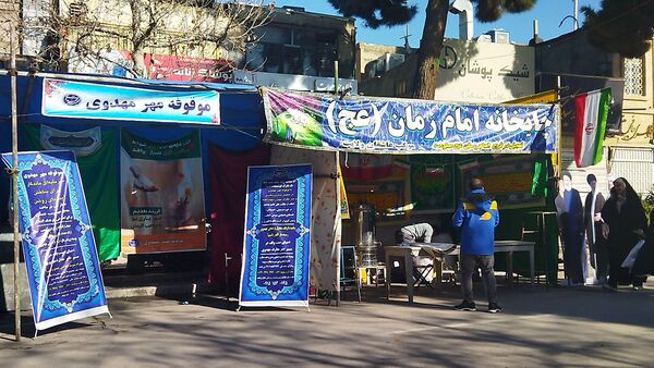 لحظاتی از آماده سازی موکب ها برای مهمانی کیلومتری نیشابور 