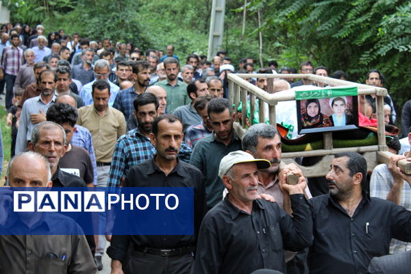 تشییع پیکر مادر شهید حسینعلی جعفری
