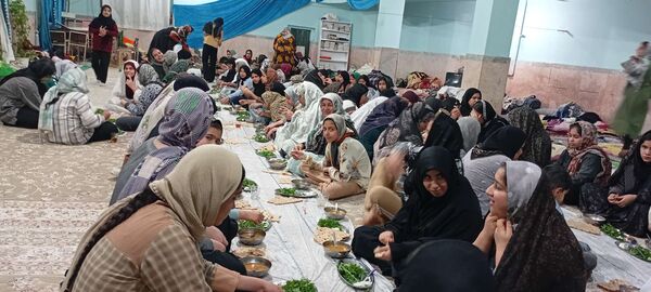 مراسم معنوی اعتکاف در مسجد جامع روستای نقاب خلیل آباد
