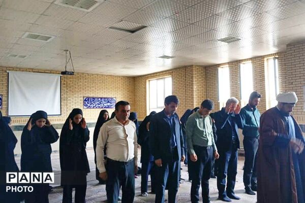 اقامه نخستین نماز جماعت در دبیرستان متوسطه اول حجاب دیشموک