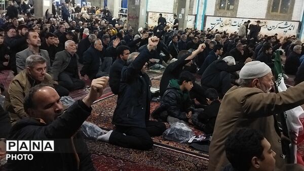 مراسم عزاداری برای شهادت امام خامنه ای در نیشابور 