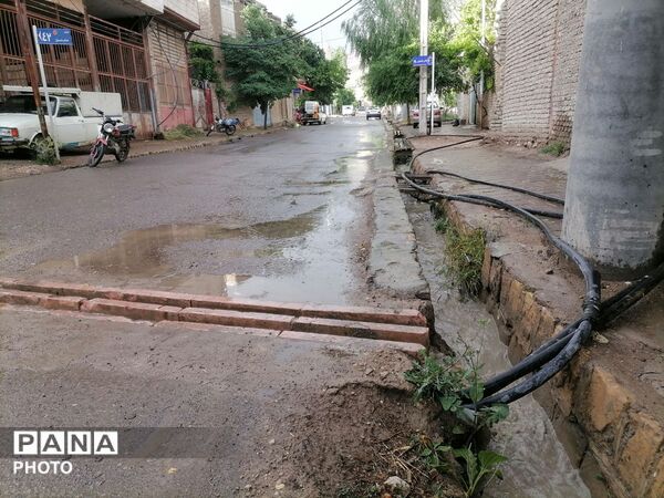 بارش شدید باران در اواخر خرداد ماه در شهر بار 