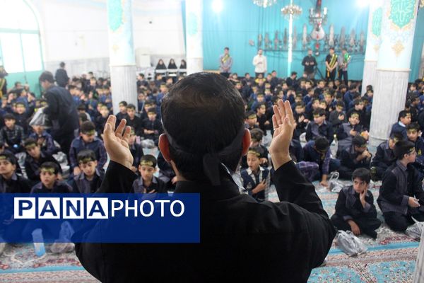 عزاداری دانش‌آموزان قم در آستان مقدس امامزاده سیدعلی(ع)