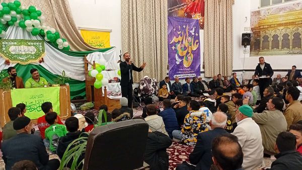 جشن باشکوه ولادت امام علی (ع) در روستای نقاب خلیل آباد