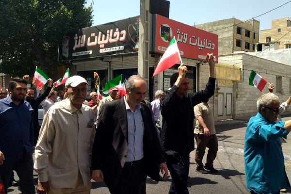 حضور باشکوه مردم شهرستان فردیس در راهپیمایی جمعه نصر و خشم