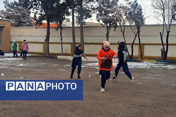 بارش برف شهرستان اقلید را سفید پوش کرد