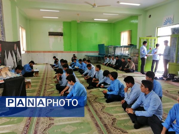  مراسم یادبود سید مقاومت توسط دانش‌آموزان تنگستانی 