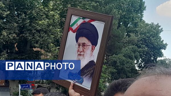  حضور بی نظیر مردن نیشابور در راهپیمایی بر علیه حمله رژیم صهیونسیتی