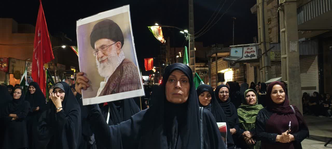 مراسم راهپیمایی و عزاداری برای تشییع رهبر شهید در گچساران 