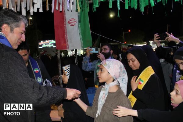 مراسم سازمان دانش‌آموزی فاروج به یاد دانش‌آموزان شهید میناب