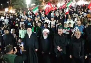 وفاداری مردم دشت آزادگان، در وداع با رهبر شهید