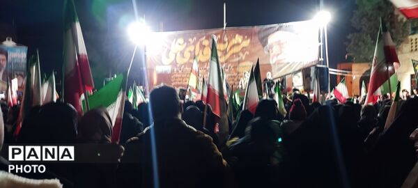 مراسم باشکوه وداع با پیکر دو شهید مطهر در نیشابور 