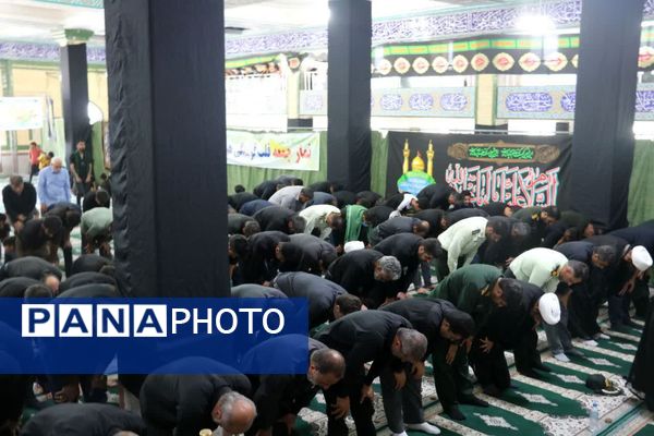 دسته‌روی عزاداران شهرستان بندرخمیر در آیین تاسوعای حسینی