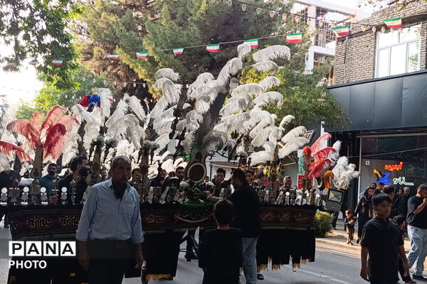 آیین باشکوه علم‌گردانی در غروب عاشورا 