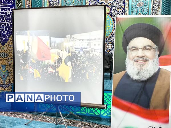 برگزاری مراسم شهرستانی به‌مناسبت تدفین شهیدان نصرالله و صفی‌الدین در شهرستان فیروزکوه