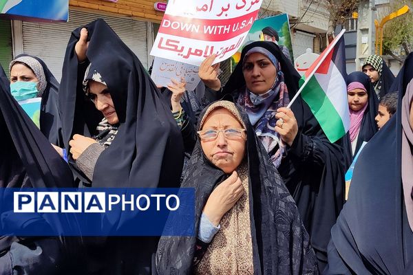 حضور پرشور مردم و مسئولان رباط کریم در راهپیمایی روز قدس