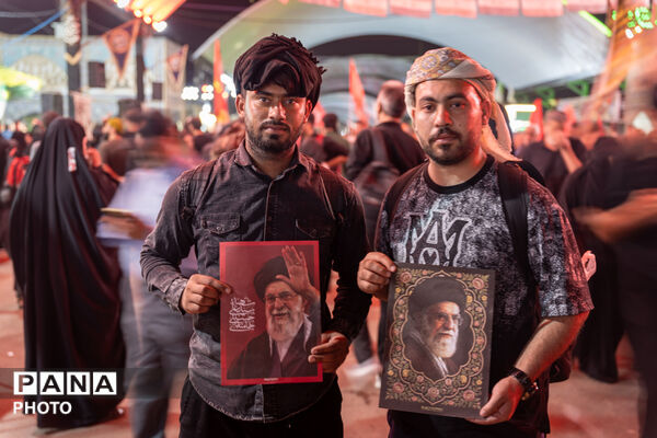 عرض ارادت زائران طریق الحسین(ع) به قائد شهید انقلاب