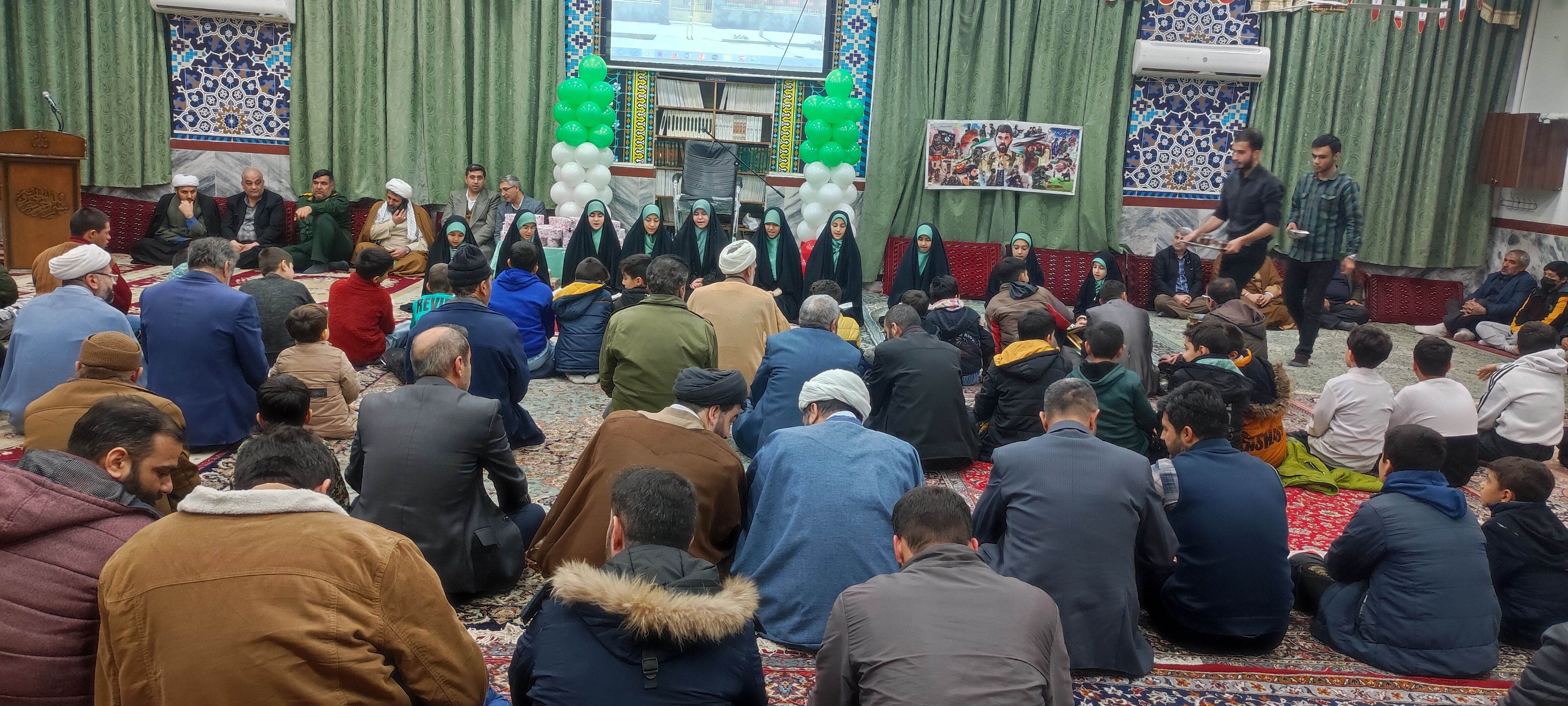 مراسم جشن انقلاب اسلامی در مسجد مسلم بن عقیل شهرستان شیروان