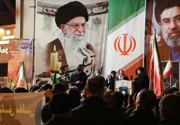 مراسم سوگواری رهبر شهید انقلاب در بستان آباد