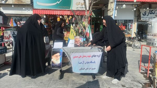 برپایی ایستگاه صلواتی به مناسبت سالگرد شهادت سردار سلیمانی در آشخانه