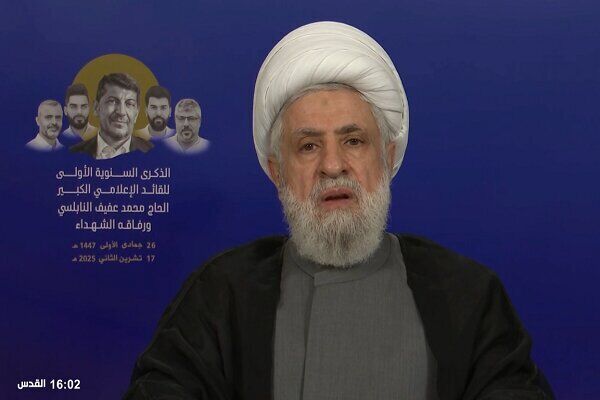شیخ نعیم قاسم: نمی‌پذیریم که یک وجب از خاک لبنان کم شود