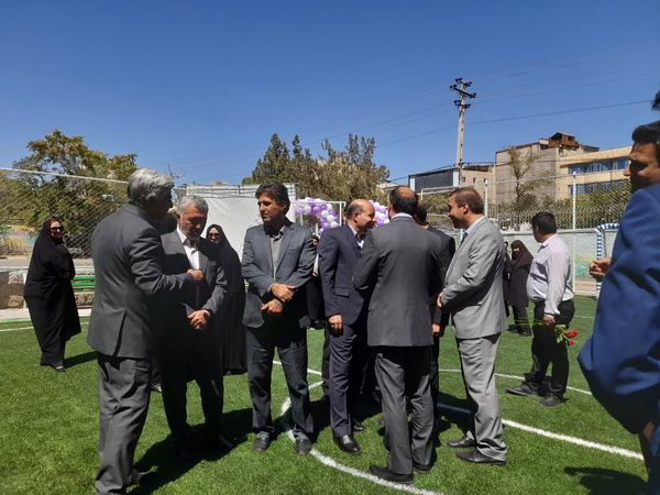 افتتاح زمین چمن هنرستان تربیت بدنی محمد شهرستانی ناحیه ۶ مشهد