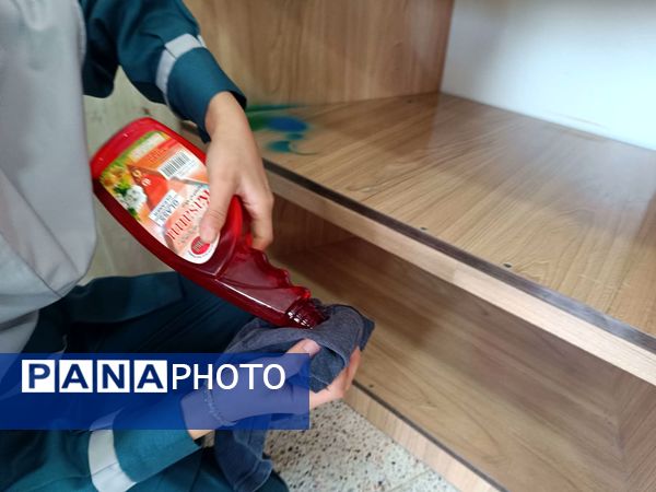 خانه تکانی آموزشگاه زهرا عبدالهیان به مناسبت فرارسیدن عید نوروز 