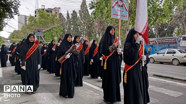 رژه اقتدار دختران معصومی در گرگان