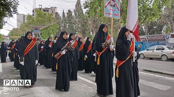 رژه اقتدار دختران معصومی در گرگان