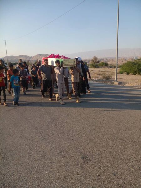 ورود پیکر شهید گمنام به روستای لاور 