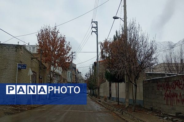 حال هوای شهر زیبای بار بعد از اولین بارش باران زمستانی