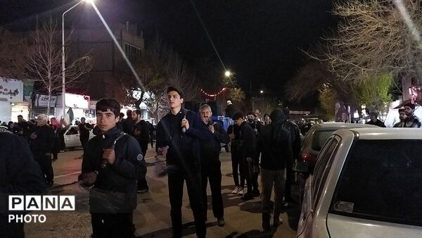 عزاداری های خیابانی در شب شانزدهم شهادت رهبر معظم انقلاب اسلامی در نیشابور 