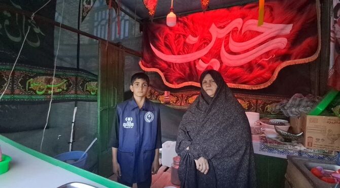 میزبانی موکبی در دل روستا برای عاشقان اباعبدالله الحسین(ع)