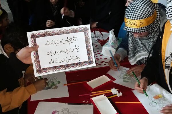 موکب آموزش و پرورش ناحیه یک کرمانشاه، نقطه عطف راهپیمایی شبانه شد
