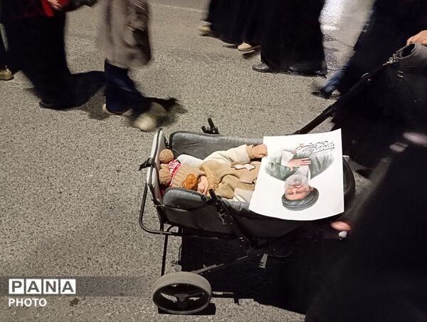 حرکت دسته عزاداری در شهرستان نیشابور