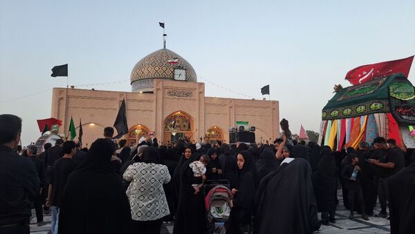 عزاداری هیئت‌های مذهبی در بارگاه منور امام زاده محمد عابد کاخک
