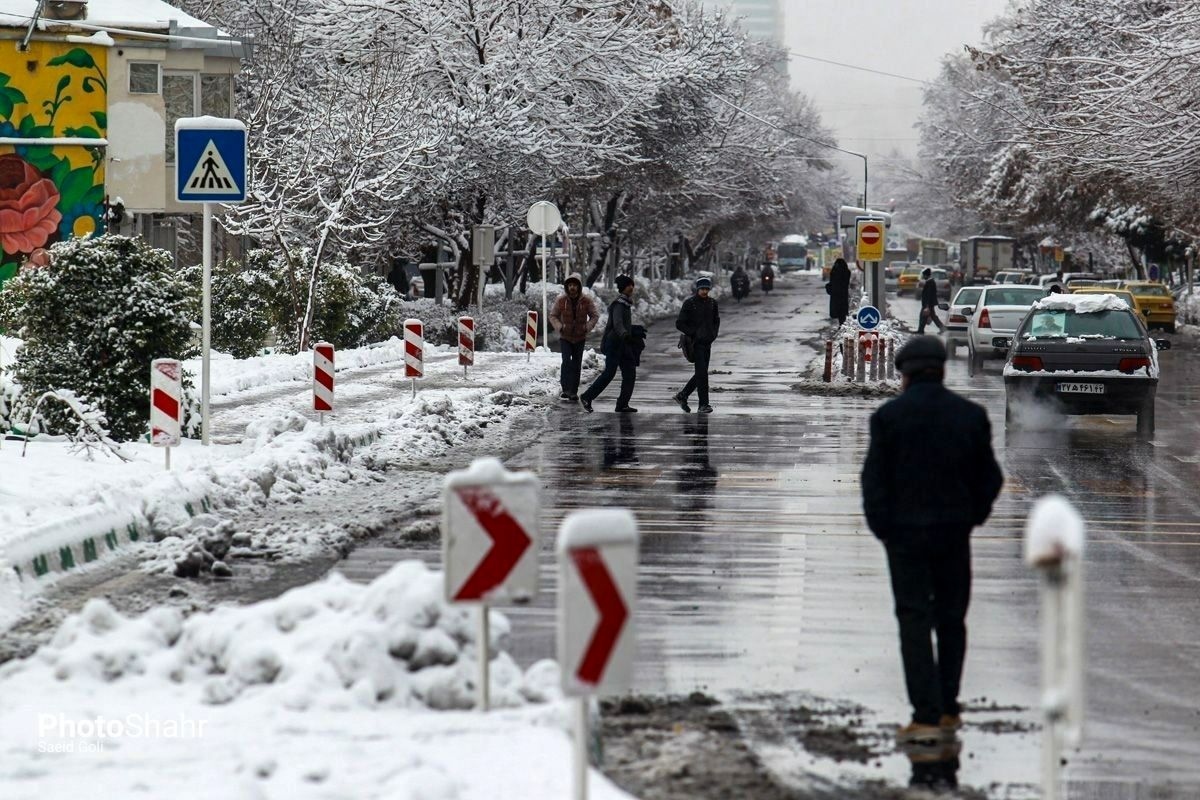 بارش برف در مشهد