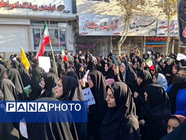 راهپیمایی میثاق با ولایت و محکوم نمودن اغتشاشات گروه های تروریستی در کاشمر