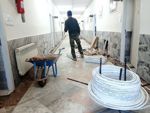 پروژه شوفاژ کشی و تعمیر موتور خانه هنرستان کیمیا