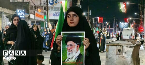 مراسم راهپیمایی و عزاداری برای تشییع رهبر شهید در گچساران 