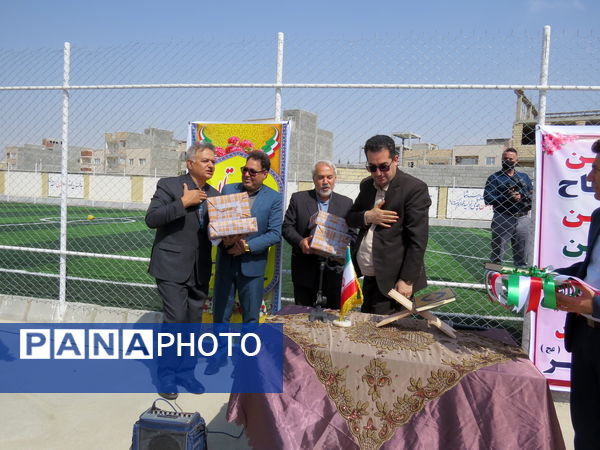 افتتاح زمین چمن مصنوعی آموزشگاه شاهد ولیعصر بجنورد