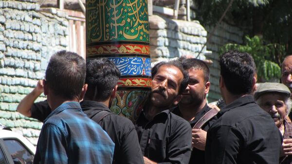 مراسم جاماندگان اربعین در روستای تحت منظر 