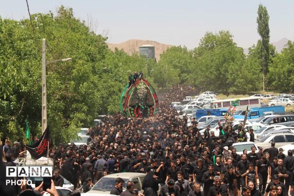 آیین نخلبرداری روز عاشورا در روستای علی آباد پیشکوه تفت