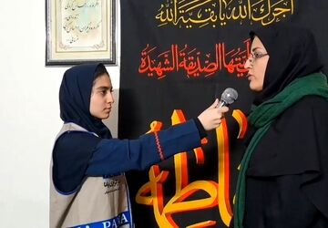 مراسم عزاداری شهادت حضرت فاطمه(س) در مدرسه نوین‌آفرین رودهن