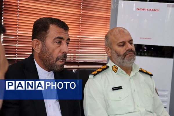 دیدار  معاون هماهنگ کننده فراجا استان بوشهر و هیات همراه با مدیر کل آموزش و پرورش استان بوشهر 