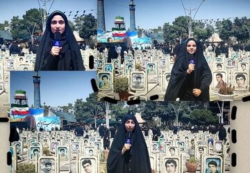 حضور پرشور جاماندگان اربعین حسینی در گلستان شهدای اصفهان
