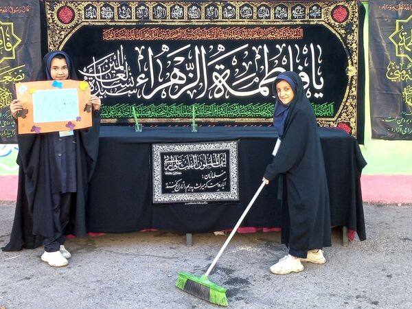 مراسم عزاداری ایام فاطمیه در مدرسه شهید جواهری ۲