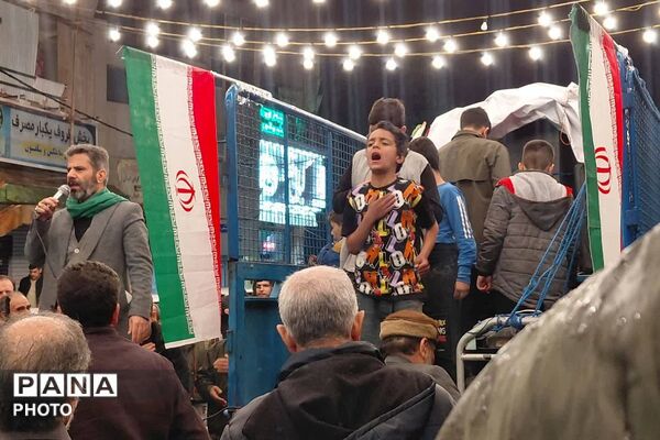 حضور دانش‌آموزان دبیرستان تیزهوشان شهید بهشتی شهرری در تجمع ضد صهیونیستی 