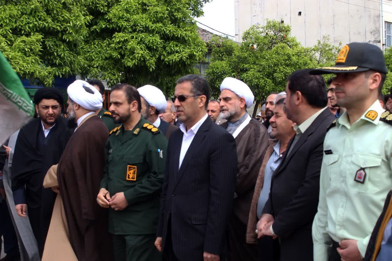 حمایت نمازگزاران جمعه در گلوگاه از مردم مظلوم فلسطین